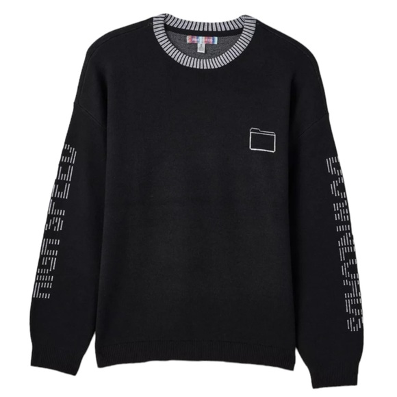 UO Downloads Graphic Crew Neck Sweater Men's Sz L - Picture 2 of 5